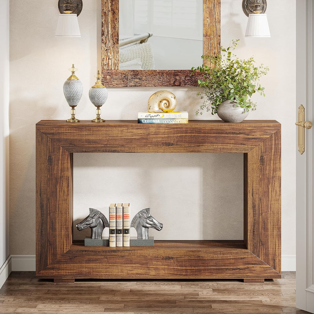 Tribesigns Farmhouse Console Table, 47 Inches Entryway Console Table with Sto...