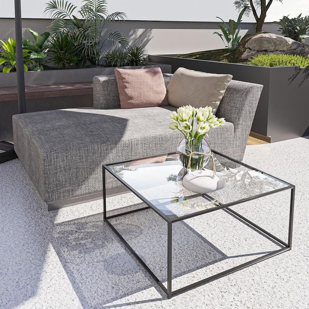 Glass Coffee Table Modern Center Table,Minimalist Coffee Table Sofa Side Tea ...
