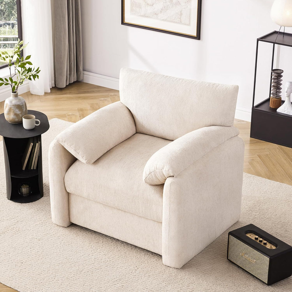 Howjoe Chenille Oversized Armchair, 38.6" Wide Accent Chairs for Living ...