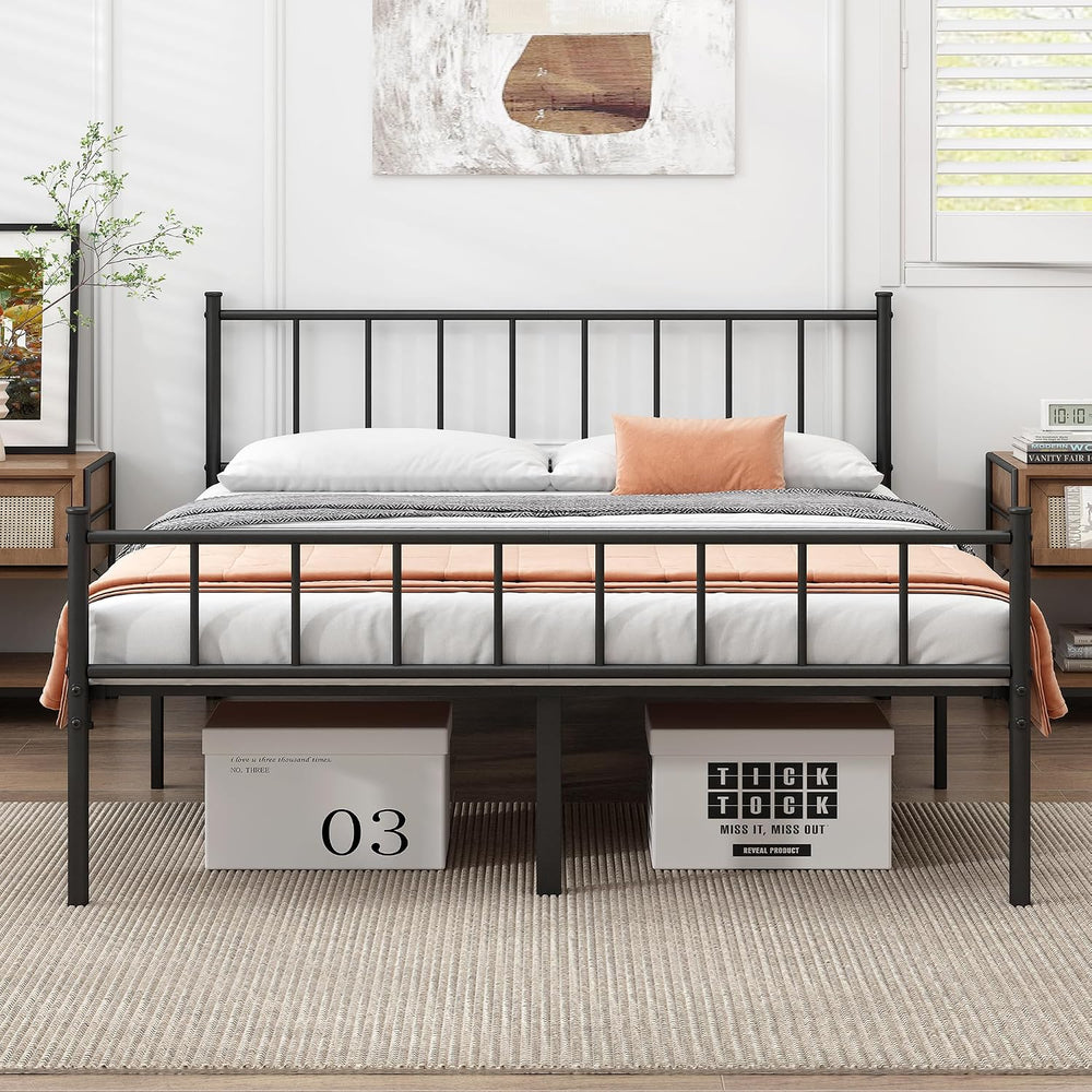 DIIYIV Full Metal Bed Frame,Steel Slat Support,Noise Free,Easy Assembly