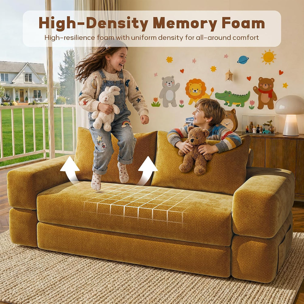 75'' convertible Sofa Couch Bed Queen, Foldable Boneless Couch Sleepe...