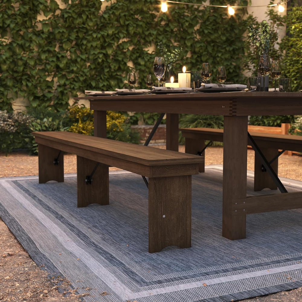 Flash Furniture Hercules Series 8' x 12' Commercial Grade Rustic Soli...