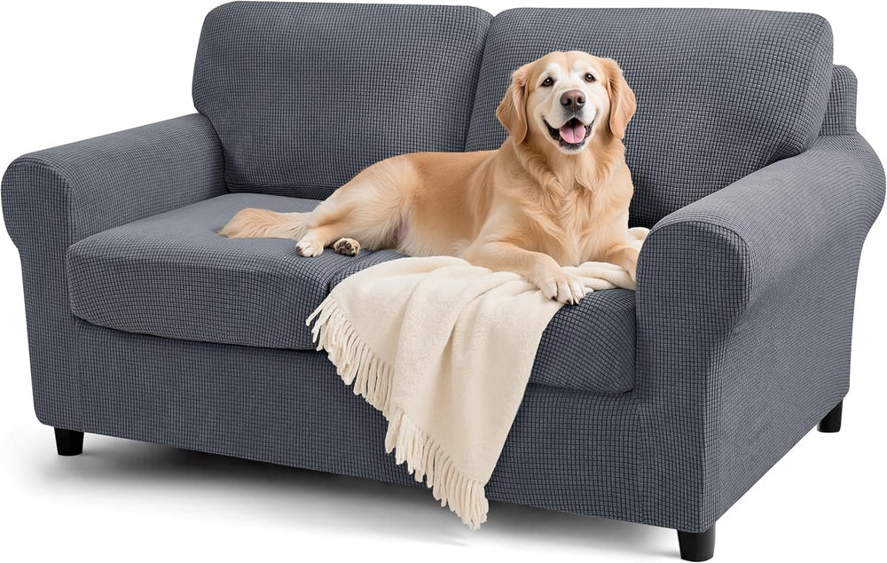 SUBRTEX 5 Piece Stretch Loveseat Slipcover,Couch Cover for 2 Cushion Washable...