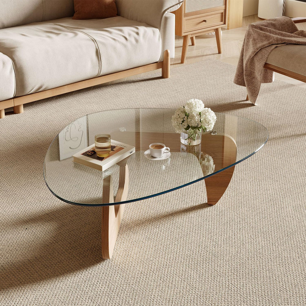 Modern Coffee Table for Living Room and Small Spaces, 43.3" x 29.5"...