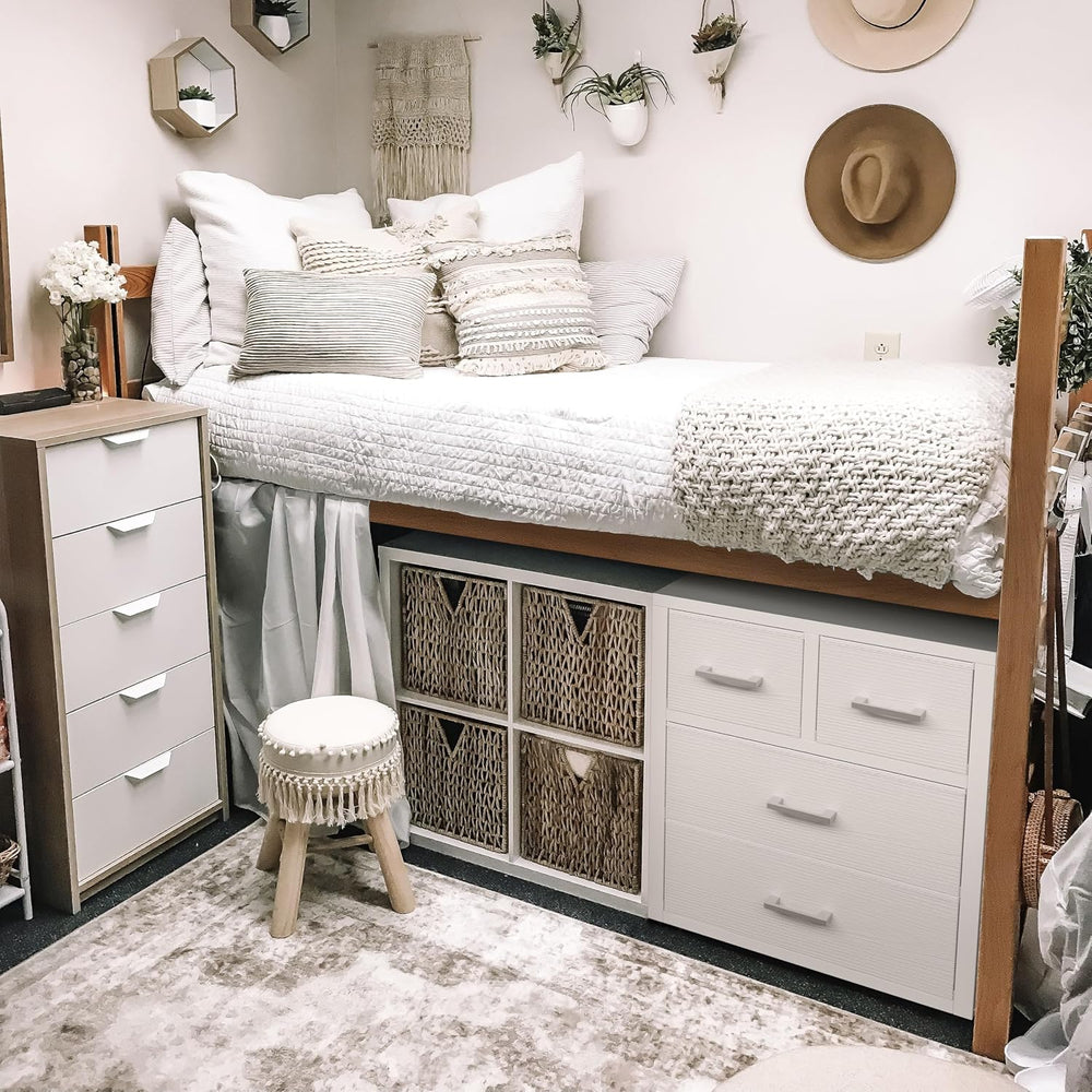 BOLUO Closet Drawers White 4 Drawer Dresser for Closet Organizers and Storage...