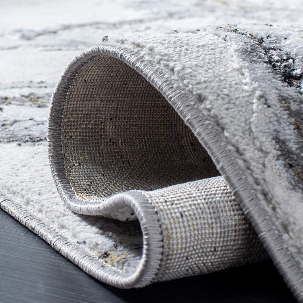 SAFAVIEH Amelia Collection Area Rug - 10' x 14', Grey & Gold, Mod...