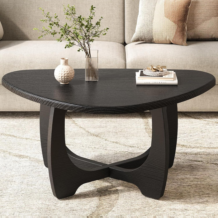 Coffee Table for Living Room, Mid Century Modern Round Coffee Table