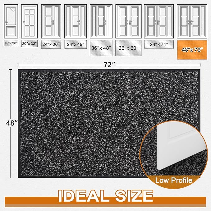 Mibao Front Door Mat, Dirt Trapper Welcome Mat
