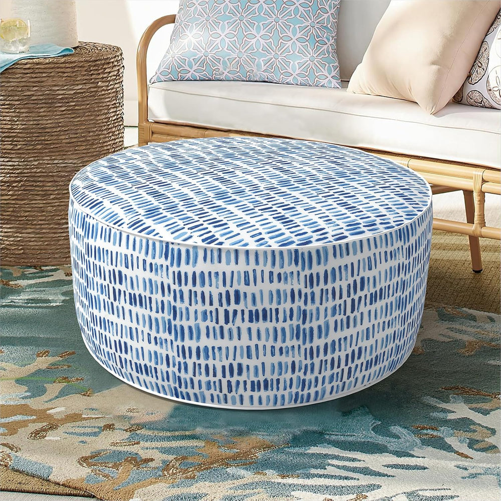 DYTXIII Inflatable Ottoman Stool D21 xH9 for Outdoor/Indoor Use, Water Repell...