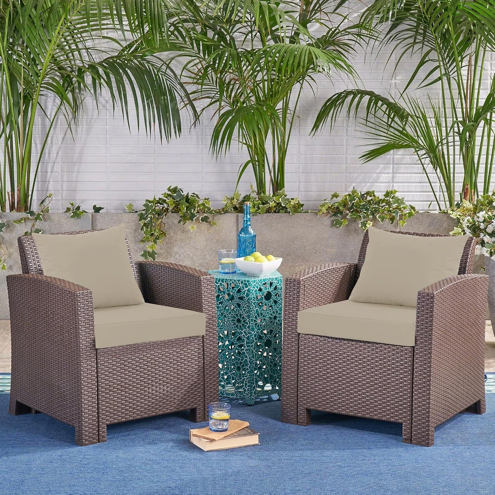 24x24 Inch Outdoor Cushions for Patio Furniture Set of 2, Waterproof Outdoor ...