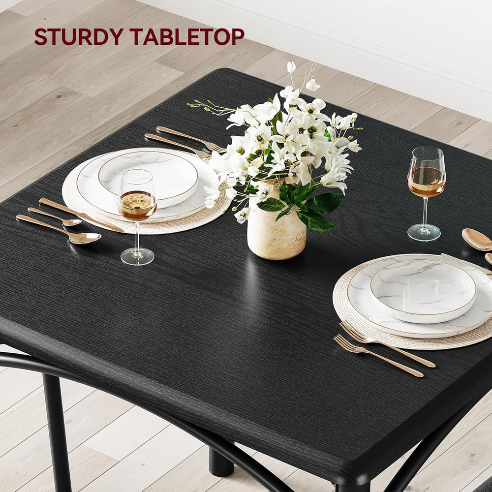 3-Piece Dining Table Set for 2, Kitchen Table Set with 2 Upholstered Chairs, ...