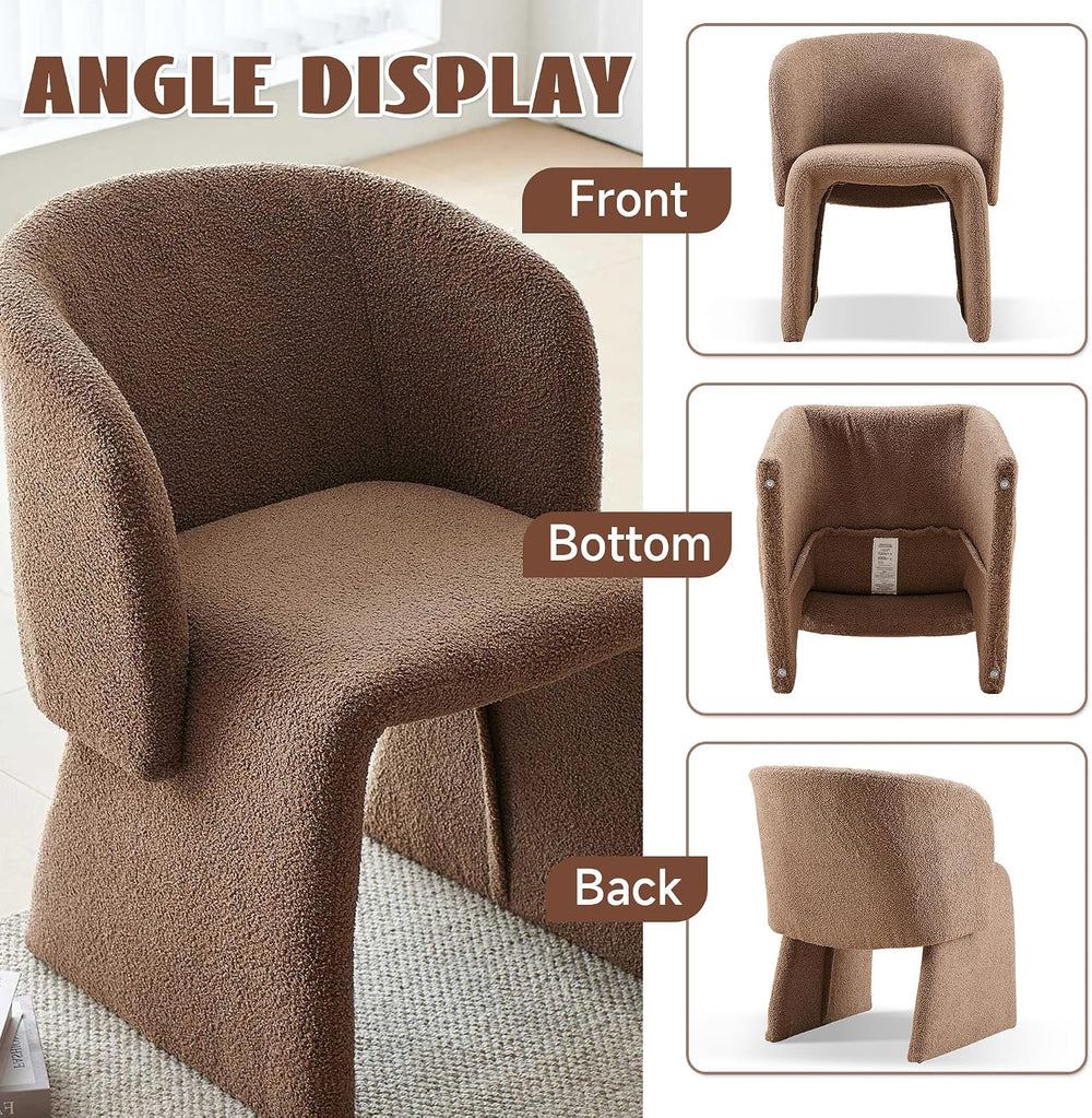 Barrel Kitchen & Dining Room Chairs Set of 6, Modern Comfy Makeup Vanity ...