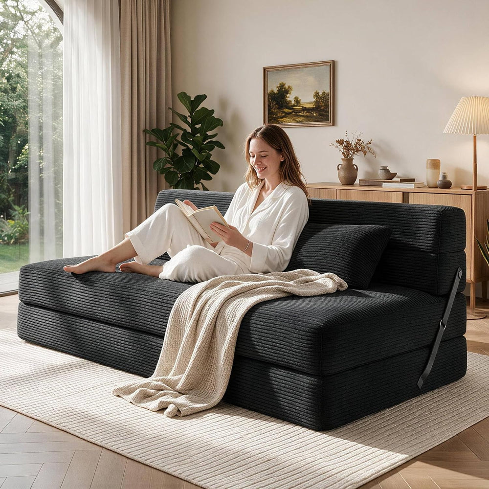 Convertible Sofa Bed,Loveseat Folding Floor Futon Sleeper Sofa Couch Bed