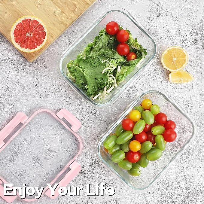 HOMBERKING 24pc Glass Food Storage Containers