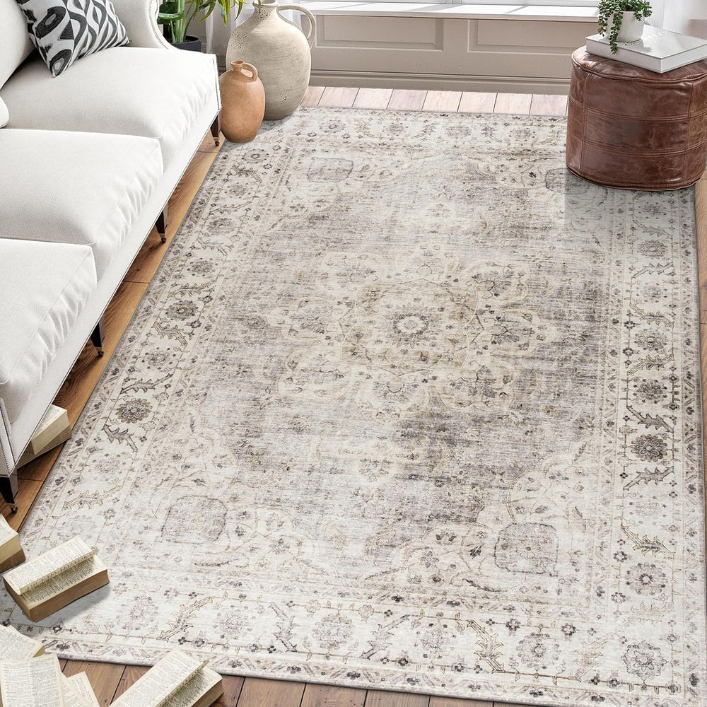 ReaLife Rugs Machine Washable Area Rug - Living Room Bedroom Bathroom Kitchen...