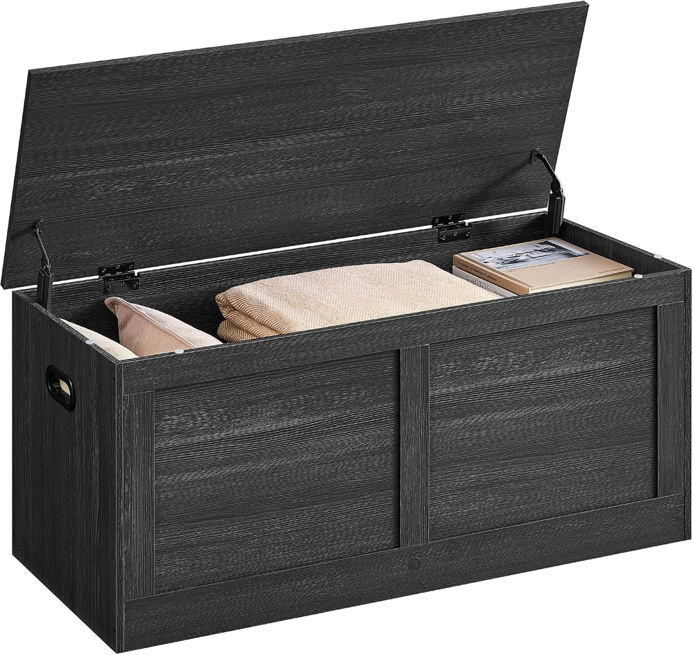 VASAGLE Storage Chest, Storage Trunk with 2 Safety Hinges, Storage Bench, Sho...