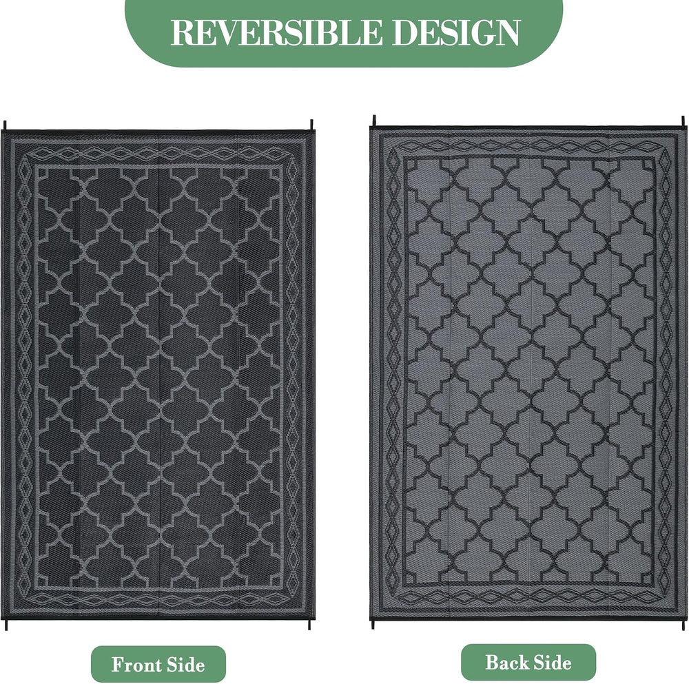 GarveeLife Outdoor Rug 8x10 RV Camping Outdoor Plastic Rug Waterproof Portabl...
