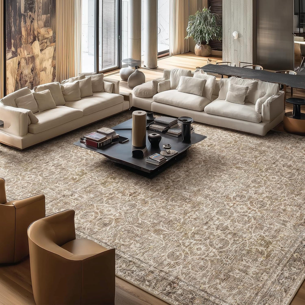 Machine Washable Rugs for Living Room: 10x14 Area Rugs for Bedroom