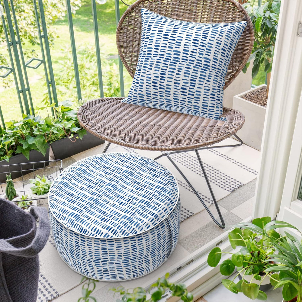 DYTXIII Inflatable Ottoman Stool D21 xH9 for Outdoor/Indoor Use, Water Repell...