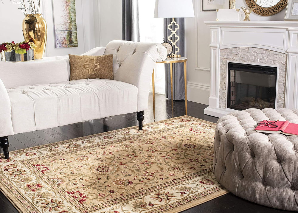 SAFAVIEH Lyndhurst Area Rug 8x10 Large, Beige & Ivory LNH212D