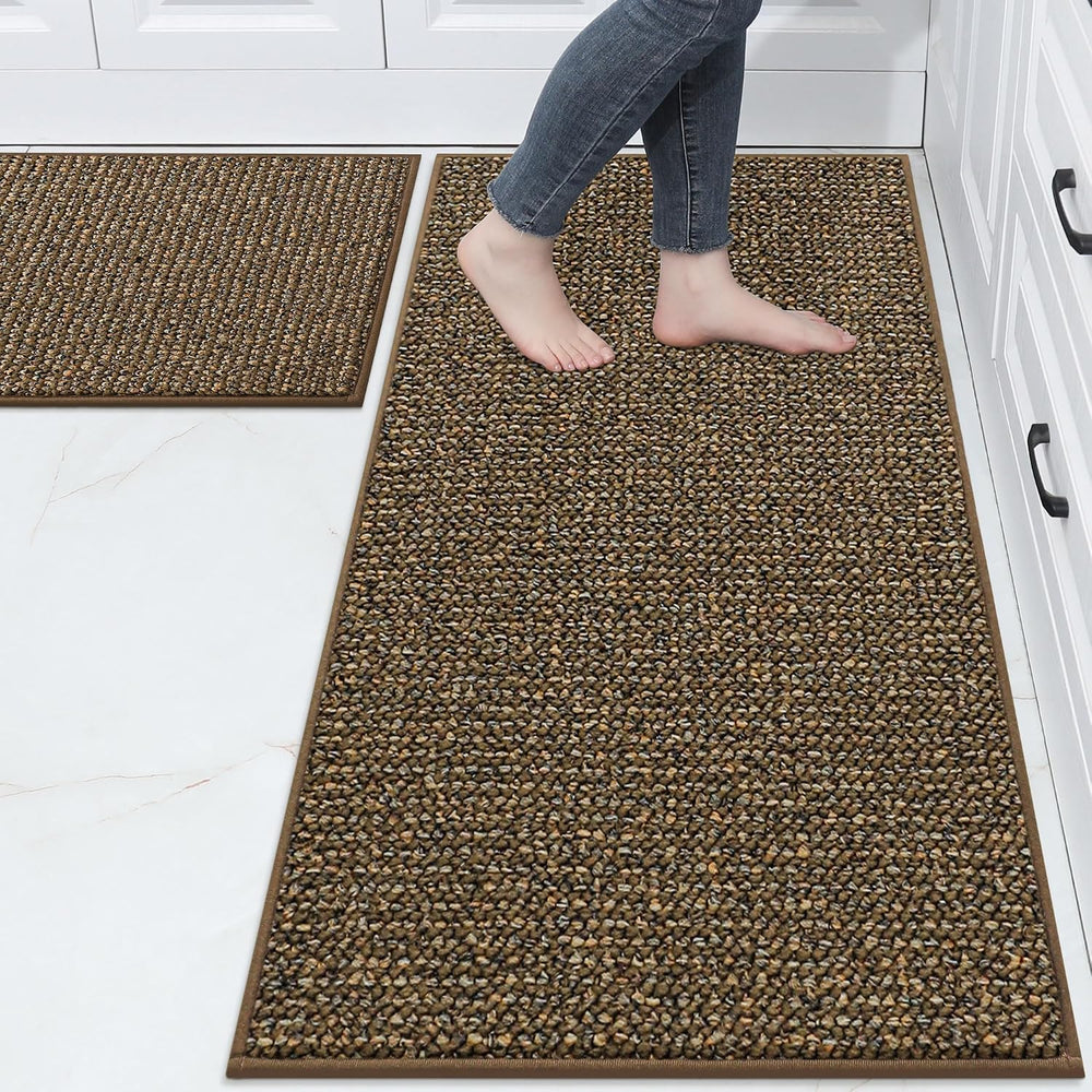 BEQHAUSE Kitchen Rugs and Mats 2PCS, Non-Slip Kitchen Mats