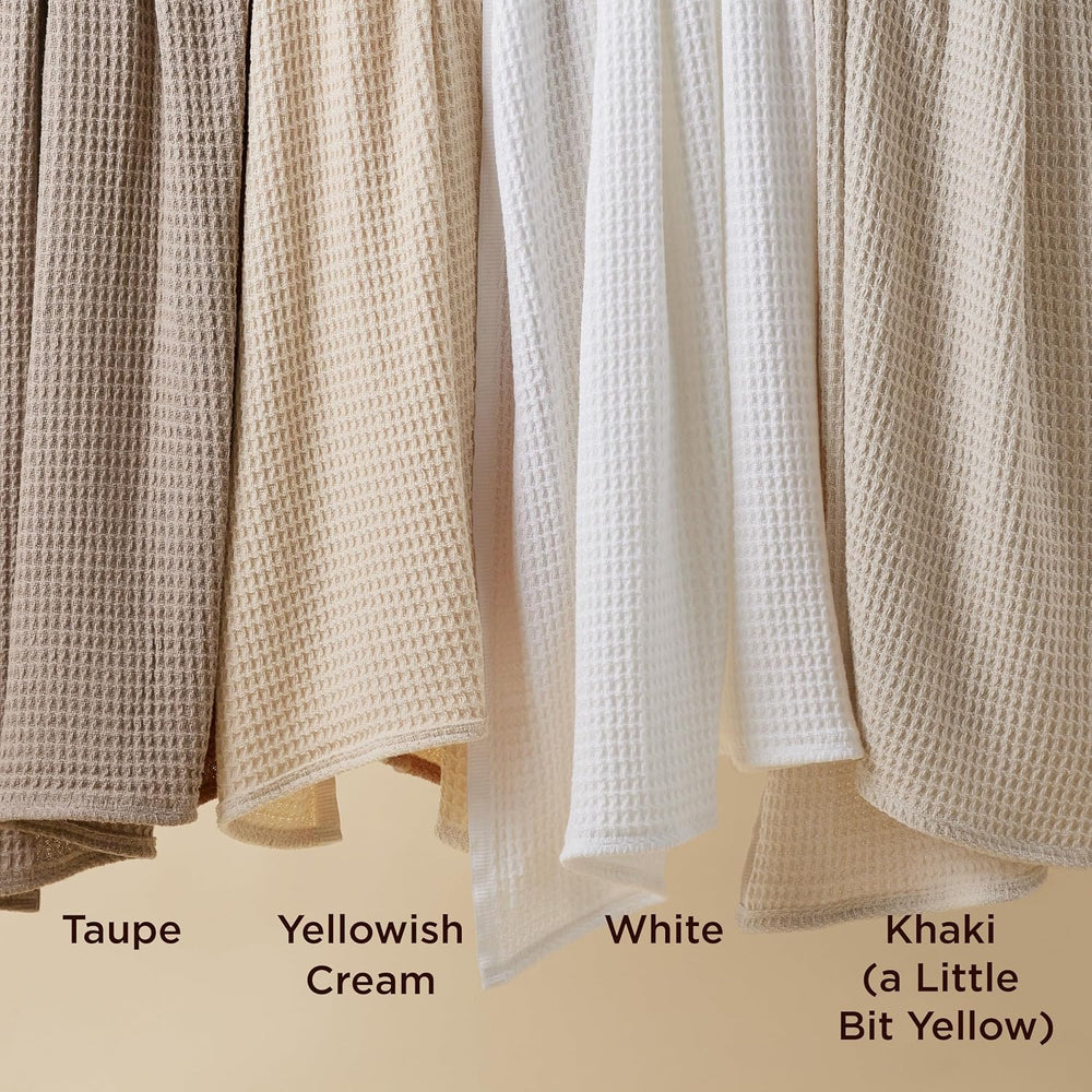 Bedsure 100% Cotton Twin XL Blanket, Waffle Weave, White, 66"x90"