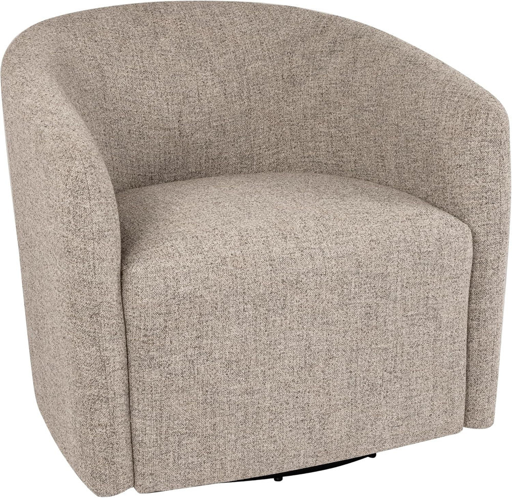 HomePop 360° Swivel Barrel Accent Chair - Midtone Gray Fabric