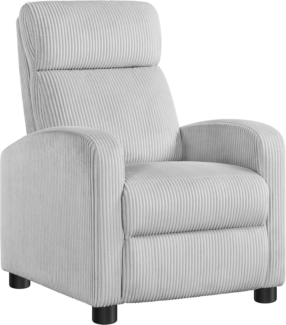 Yaheetech Recliner Chair with 3 Adjustable Angles Armchair Light Gray
