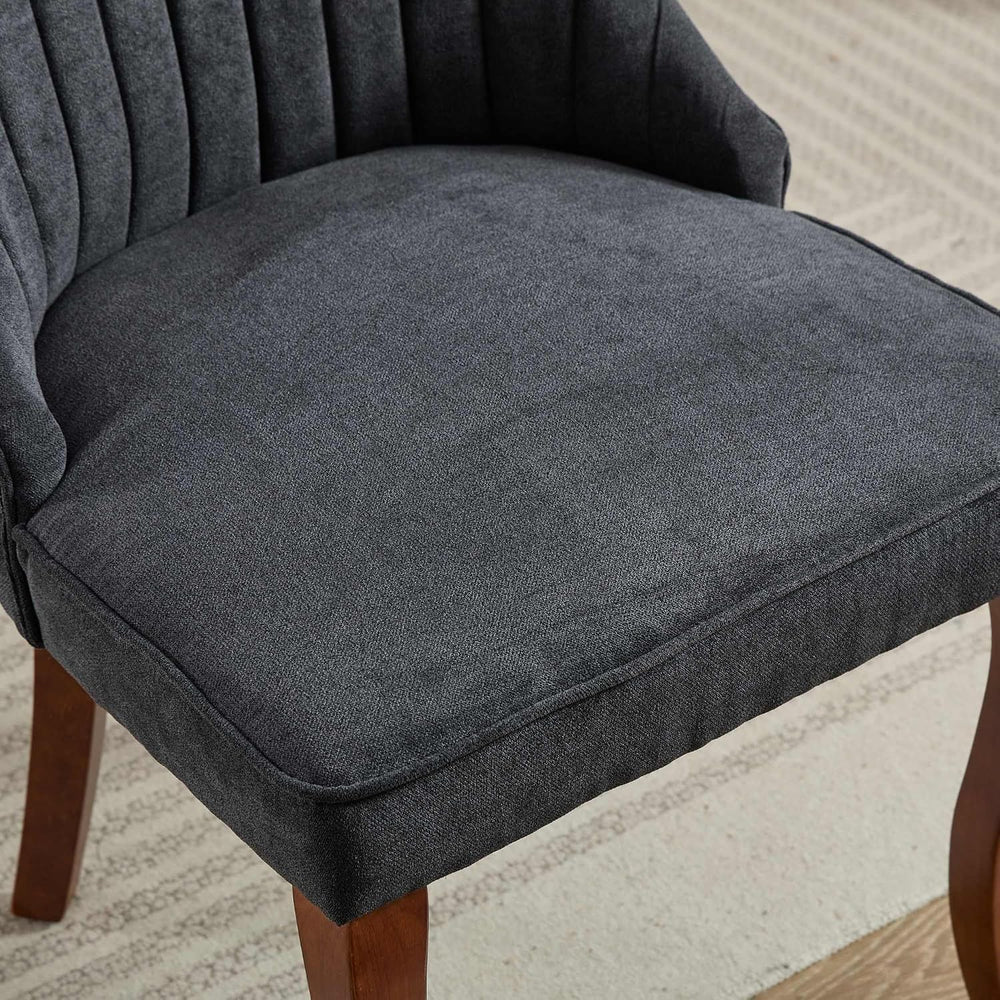 LKTART Upholstered Dining Chairs Set of 2, Solid Wood Kitchen Dining Room Cha...