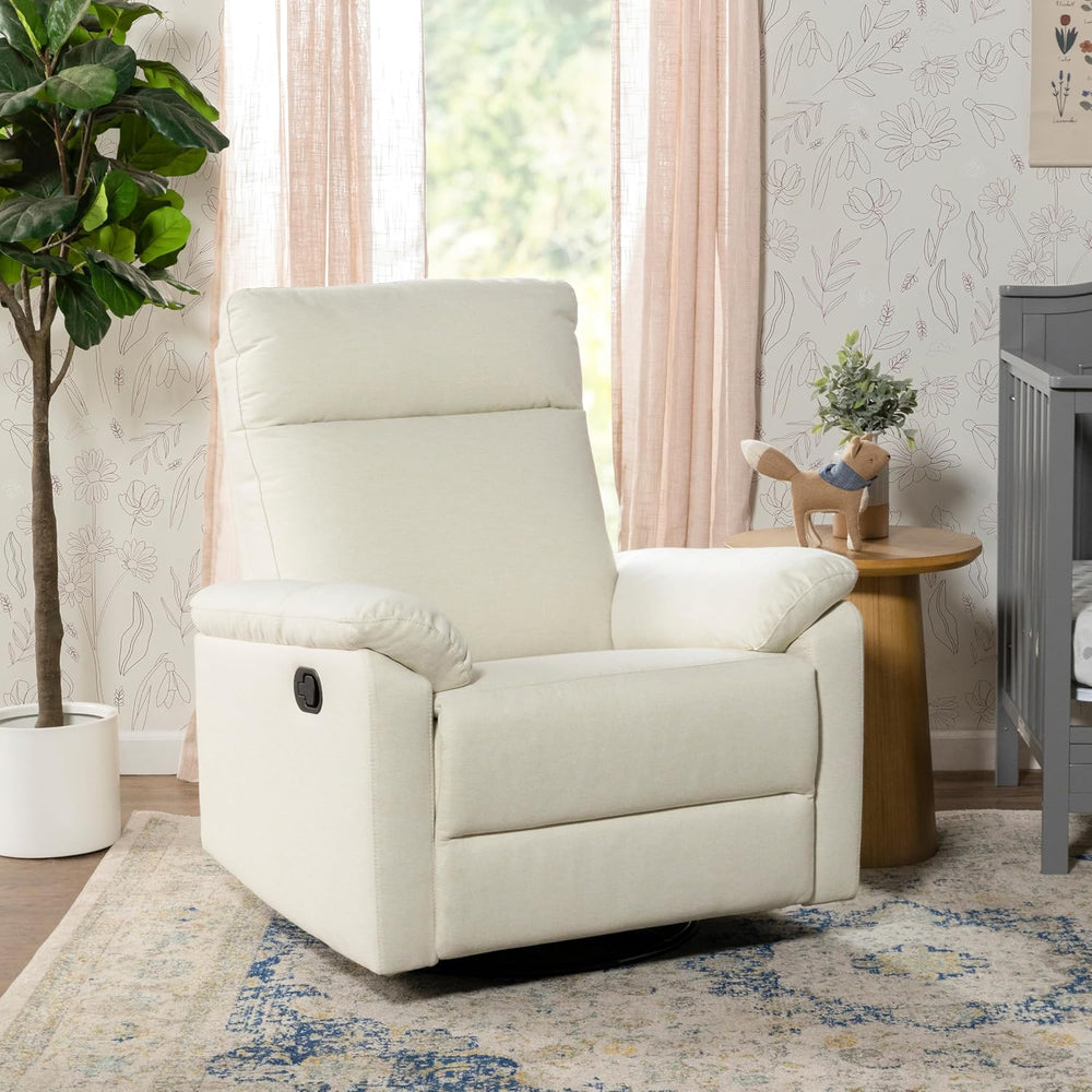 Davinci Suzy Swivel Recliner in Vanilla, GREENGUARD Gold & CertiPUR-US® C...