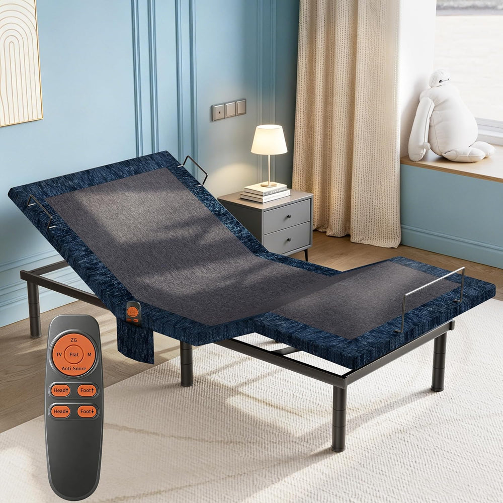 Twin XL Adjustable Bed Base Quiet Motor Zero Gravity Anti-Snore