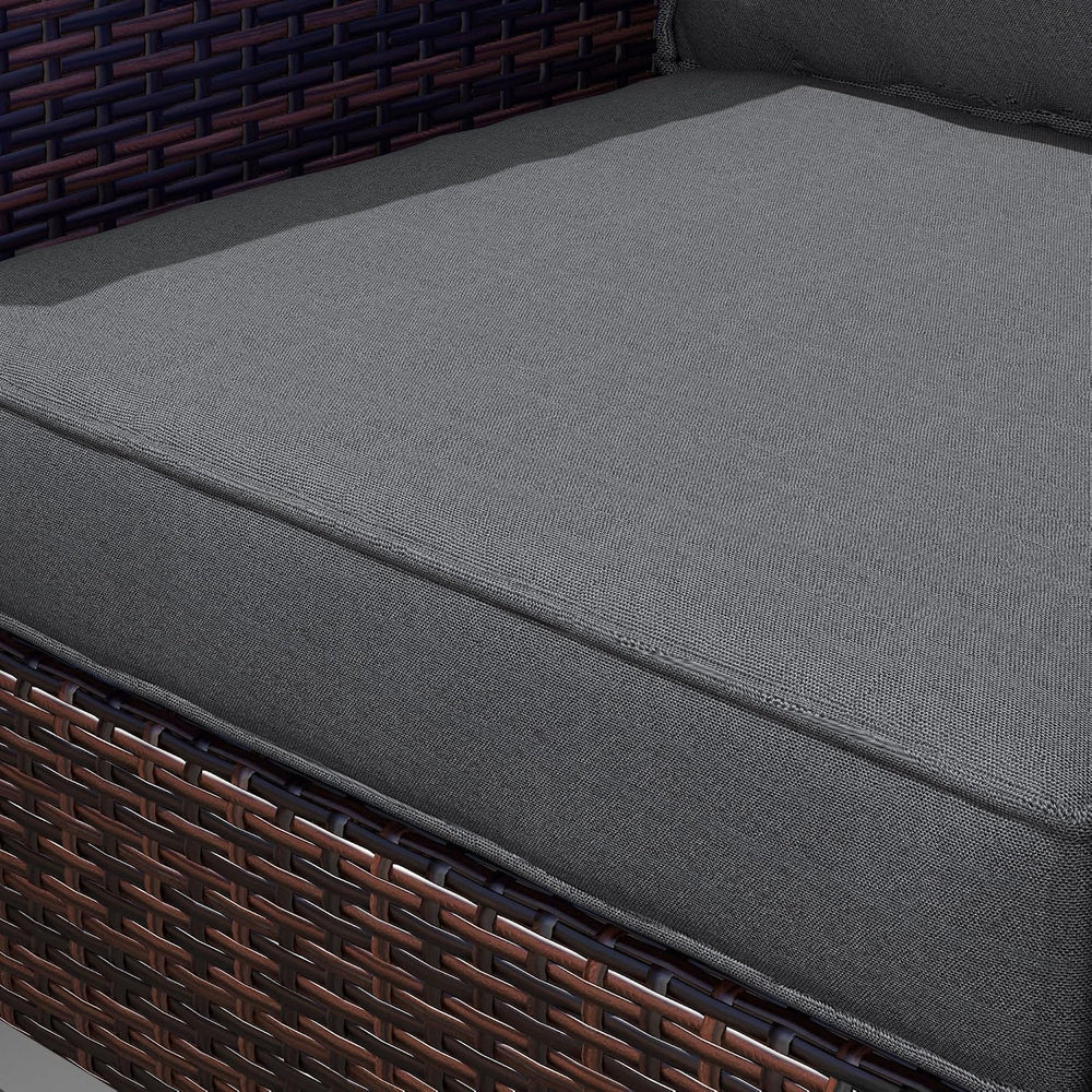 Outsunny Outdoor Chair Cushions Set of 4 Fade Resistant 24x24 in Gray
