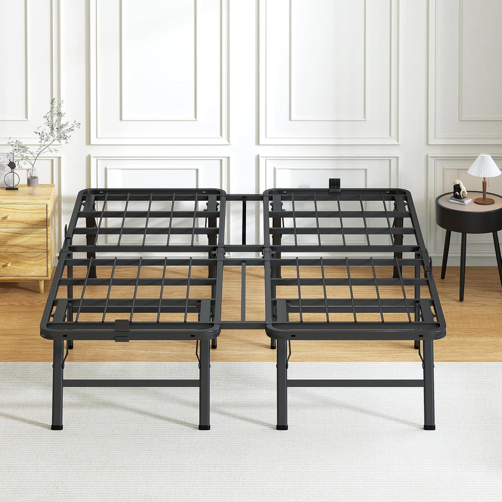 VIPSHOW 18 Inch Queen Metal Folding Bed Frame,Tool-Free Assembly Platform