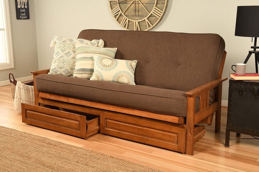 Kodiak Furniture Monterey Futon Set with Storage Drawers, with Barbados Base ...