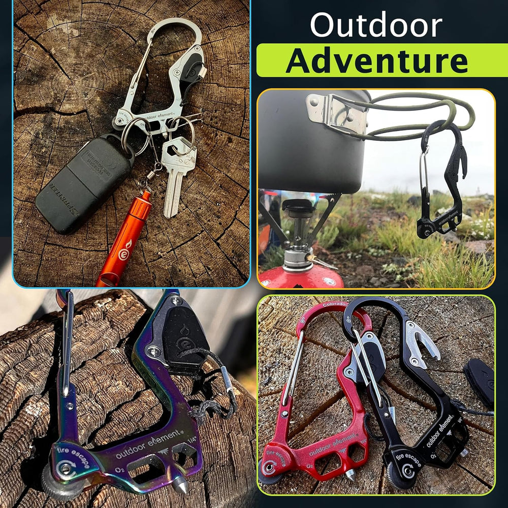 OUTDOOR ELEMENT Fire Escape, Emergency Escape Tool, Seatbelt Cutter, Window B...