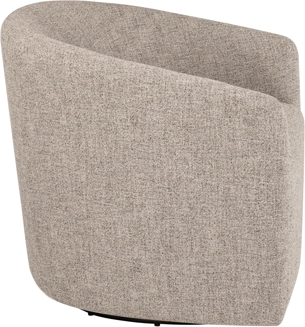 HomePop 360° Swivel Barrel Accent Chair - Midtone Gray Fabric