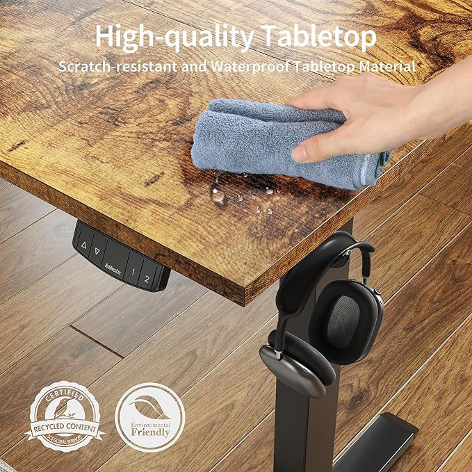 Agilestic Electric Standing Desk, 48 x 24 Inches Height Adjustable Desk, Sit ...