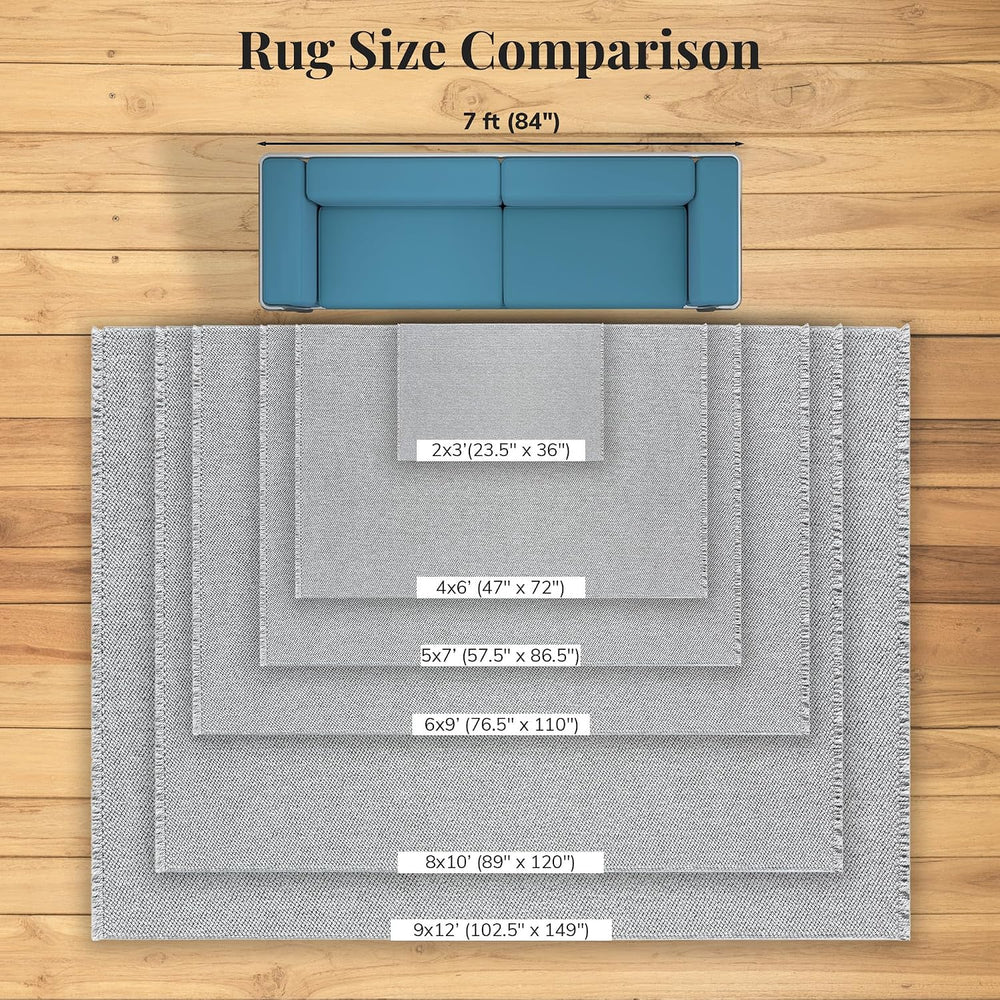 LUXE WEAVERS Machine-Woven Stain-Resistant Area Rug Gray 5x7