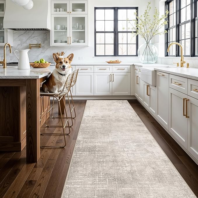 HAOYUNLAI 3x12 Hallways Runner Rugs: Soft Kitchen Rug Non-Slip Floor Mat