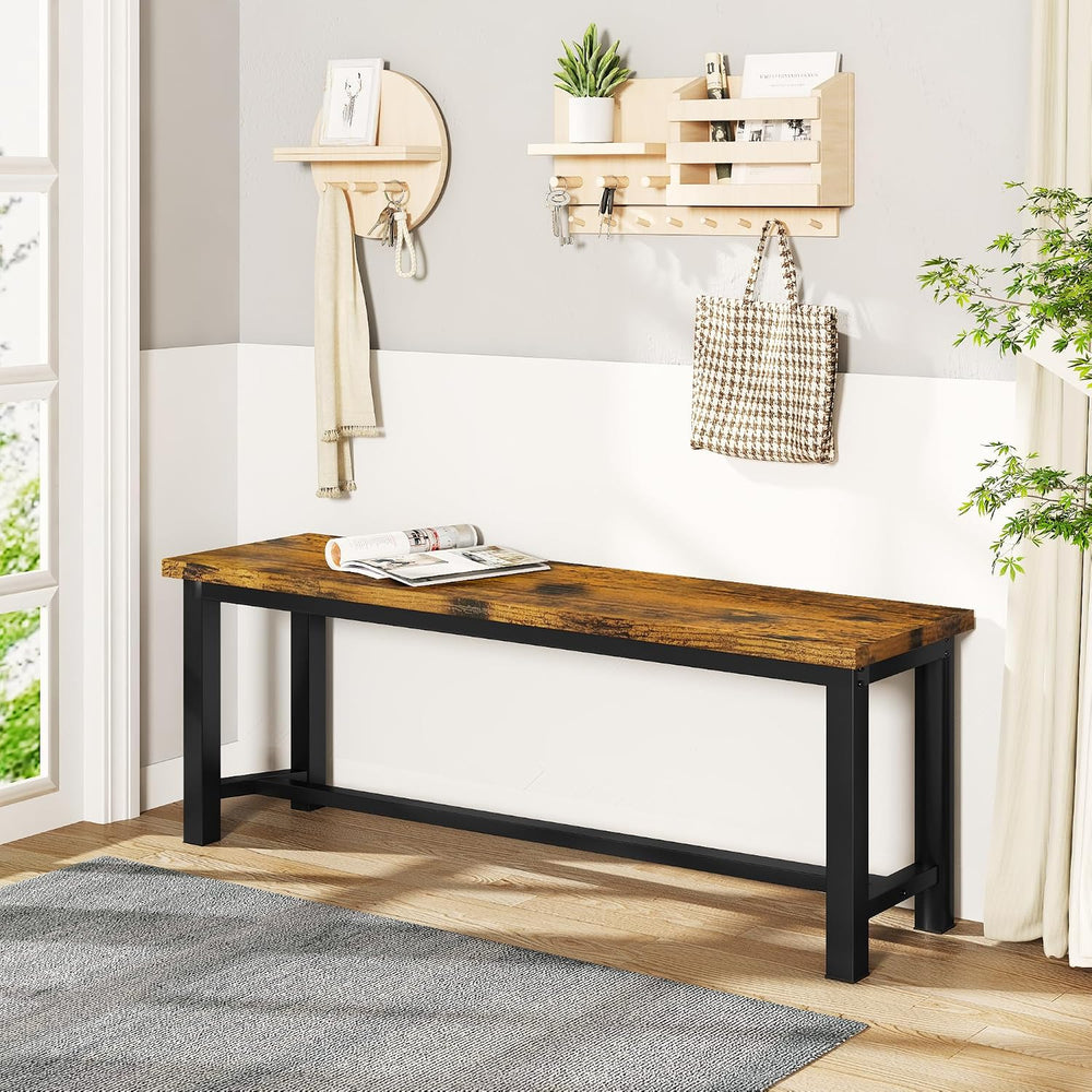 Recaceik Dining Benches - Pair of 2 Industrial Benches for Dining Room, Kitch...