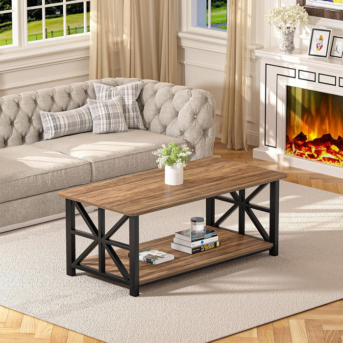GreenForest Round Corners Coffee Table for Living Room
