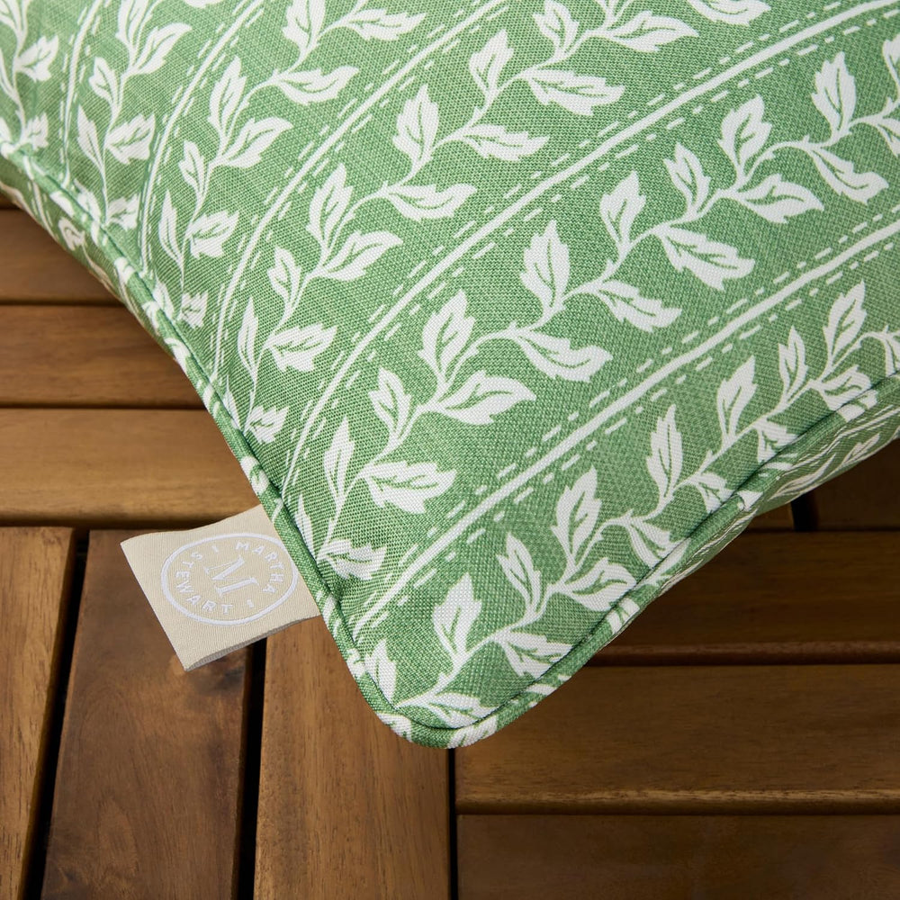 Martha Stewart Vineyard Vines Indoor Outdoor Decorative Pillow 2-Pack Set, UV...