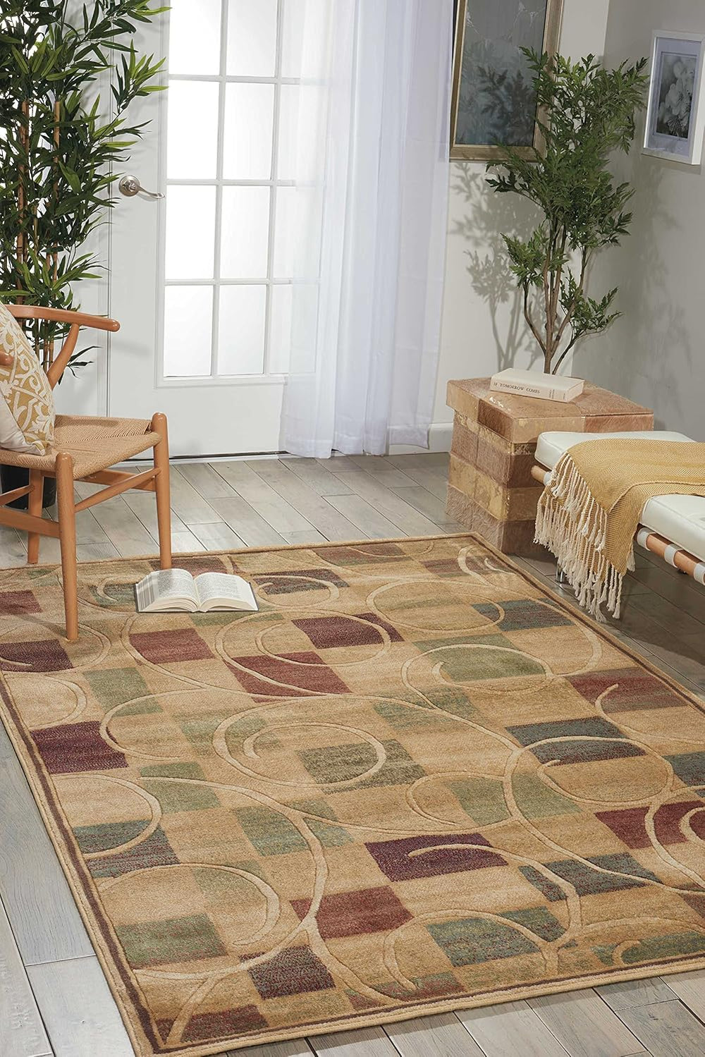 Nourison Home Expressions Modern Beige 2' x 2'9" Area-Rug, Easy-...