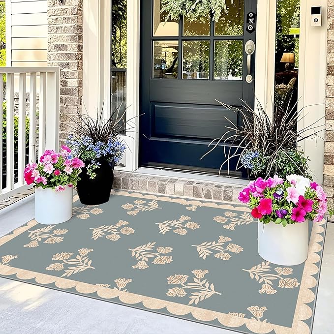 3x5 Floral Entry Rug