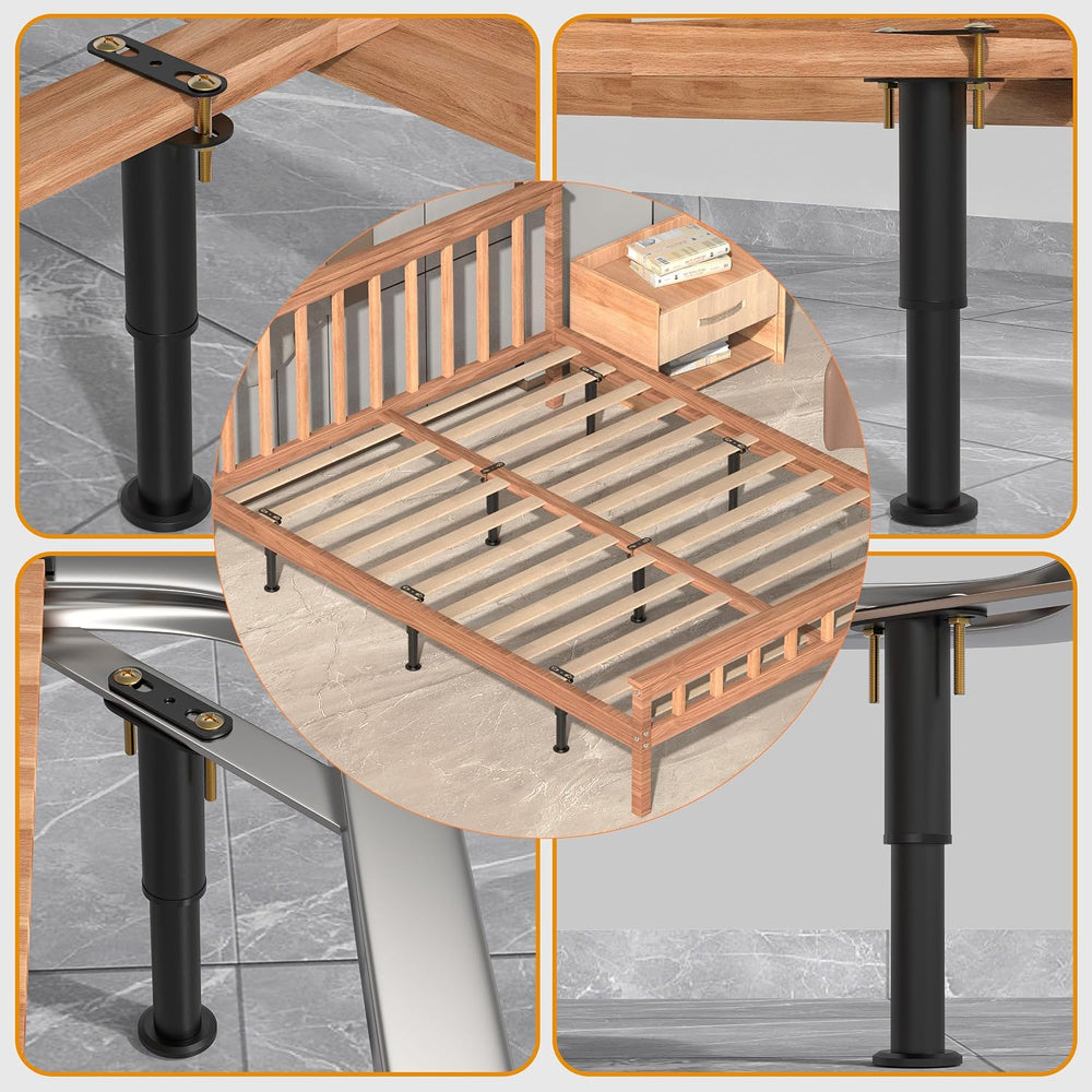 Wlrrcwdttc 4 Pcs Adjustable Height Bed Support Legs 7.08-13 inch, Bed Frame C...