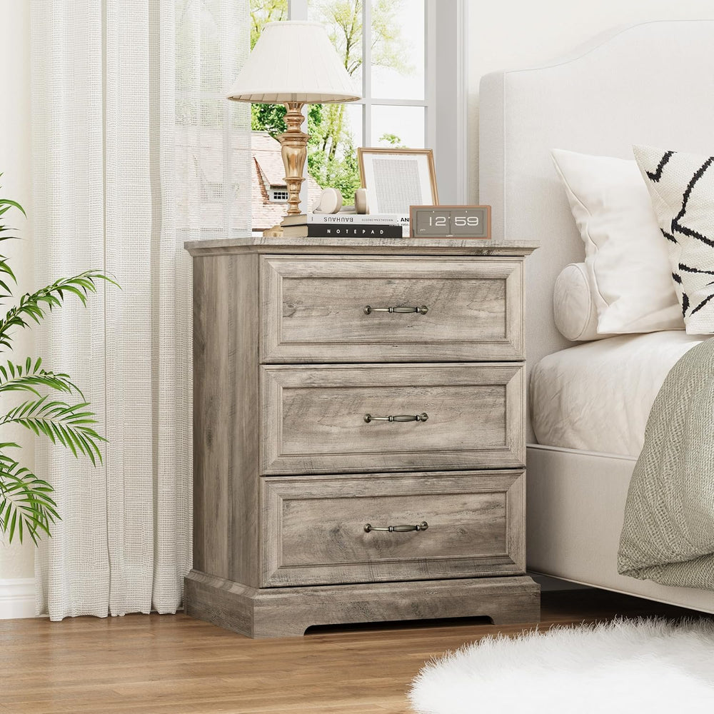 3 Drawer Dresser for Bedroom, 24" Wide Wooden Chest of Drawers, Rustic F...