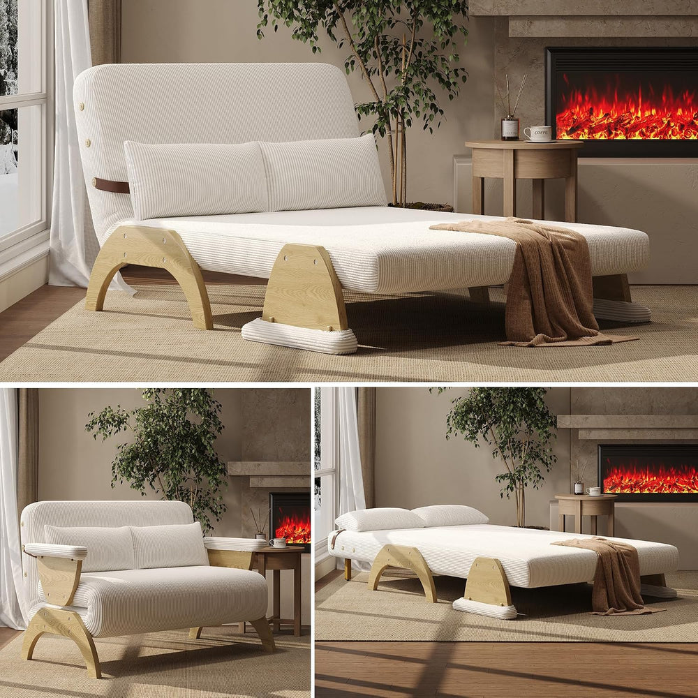 JASIWAY 47" 3-in-1 Convertible Sofa Sleeper Chair Bed for Adults, Futon