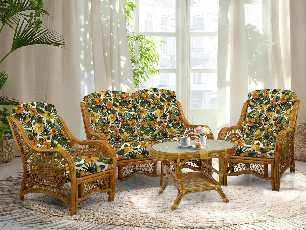 Malibu Lounge Living Accent Armchair Natural Rattan Wicker Handmade Design, C...