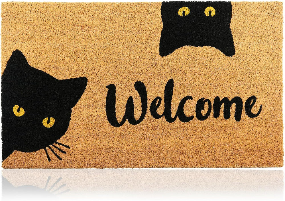 Welcome Cats - 24"x36" - Coir Door Mat - Welcome Mats