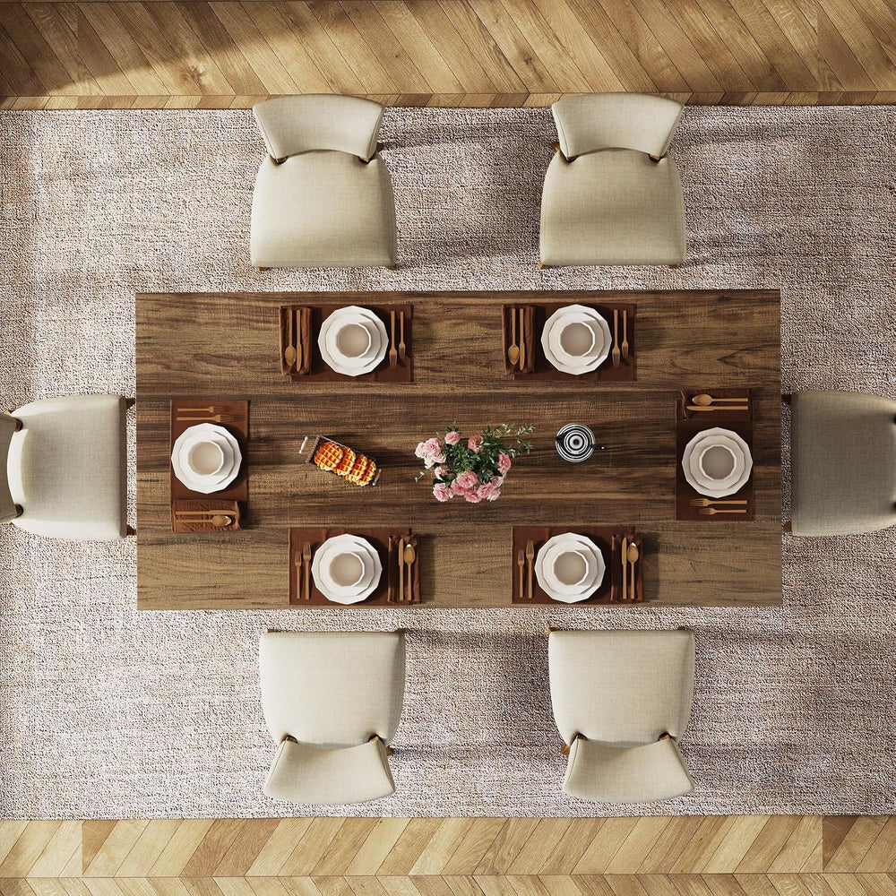 Tribesigns 63-inch Dining Table for 4-6, Farmhouse Kitchen Table with Large T...
